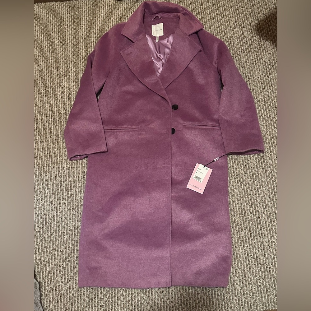 NWT Avec Les Filles Lavender Coat - Picture 7 of 13